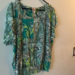 JM collection multicolored ladies blouse